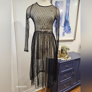 FOREVER 21 Sheer long sleeve dress!